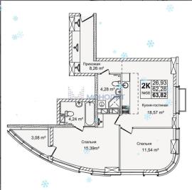 Новостройки, 2-комн., Нижний Новгород